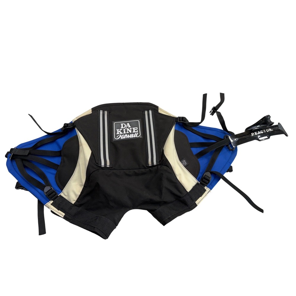 Da Kine Hawaii Windsurfing Seat Harness XL Blue Black Reactor Spreader Bar USA